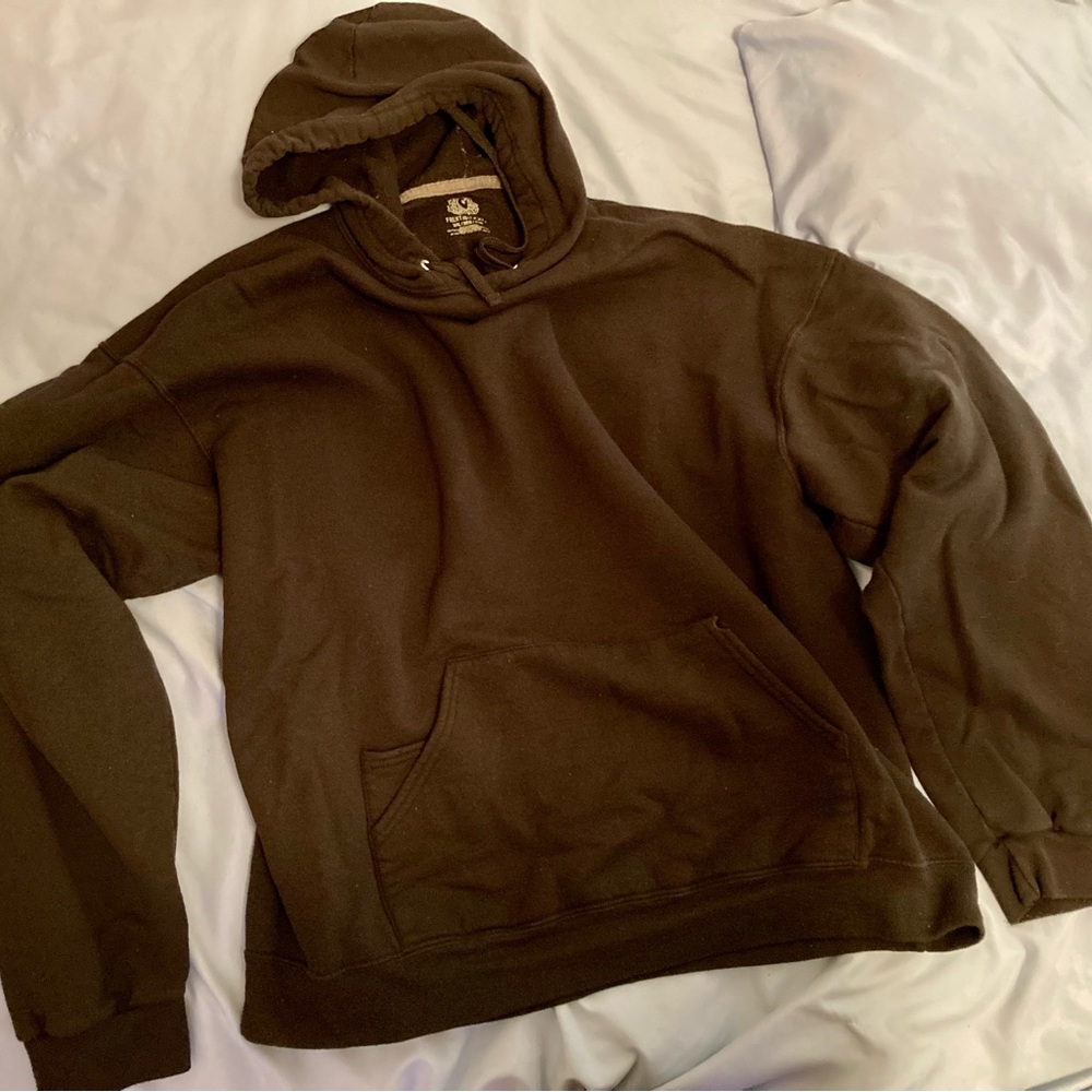 Fruit of the Loom Men’s Black Cotton Pullover Hoodie Size 2XL